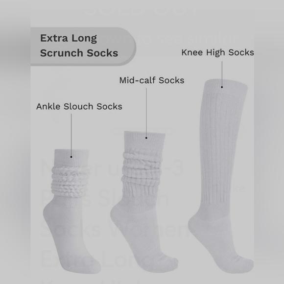 New White long slouch socks for your Hooters uniform - Picture 5 of 14